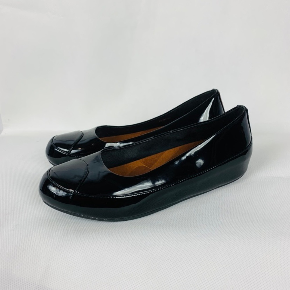 Fitflop Shoes 9.5 40 Black Patent Leather Flats